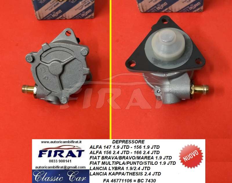 DEPRESSORE ALFA - FIAT - LANCIA (46771106 = 7430)